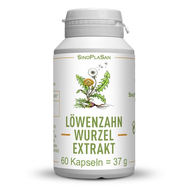 Dandelion Root Extract 500 mg | 60 Capsules | Vegan,