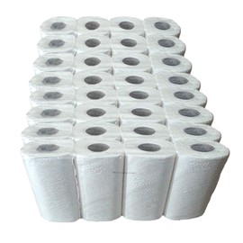 3-Ply Kitchen Paper / Towel / Roll 100% Cellulose Household Kitchen Crepe Paper 3-Ply Brilliant White