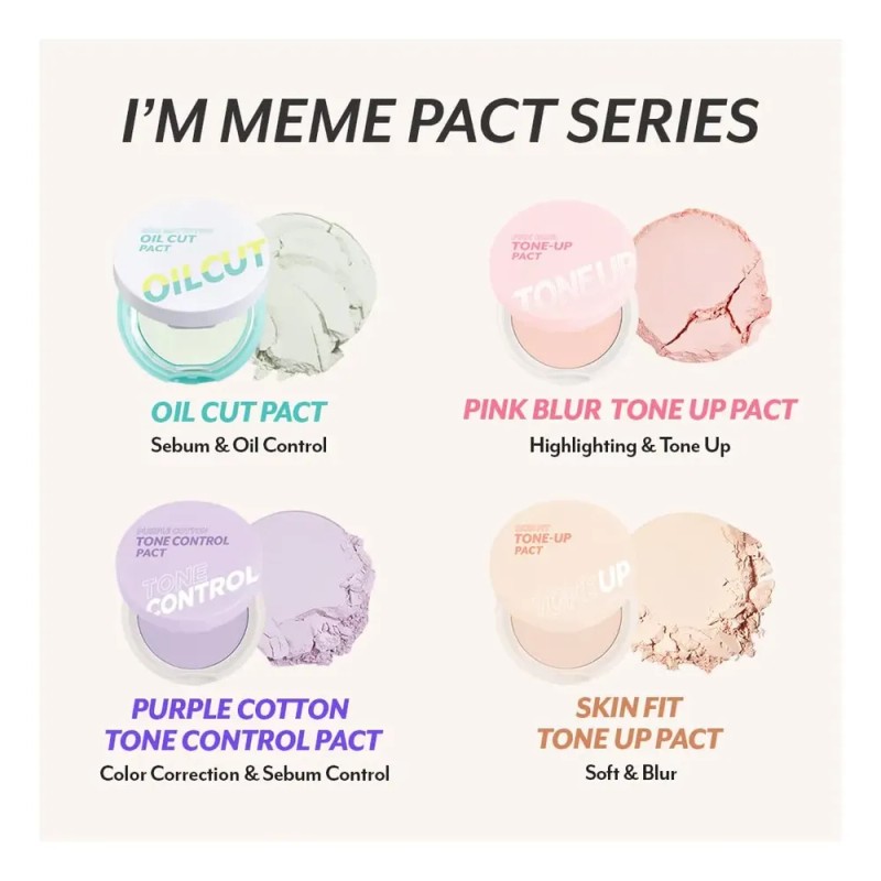 P Polvo Compacto Translúcido I'm Meme Purple Cotton 10 Ml