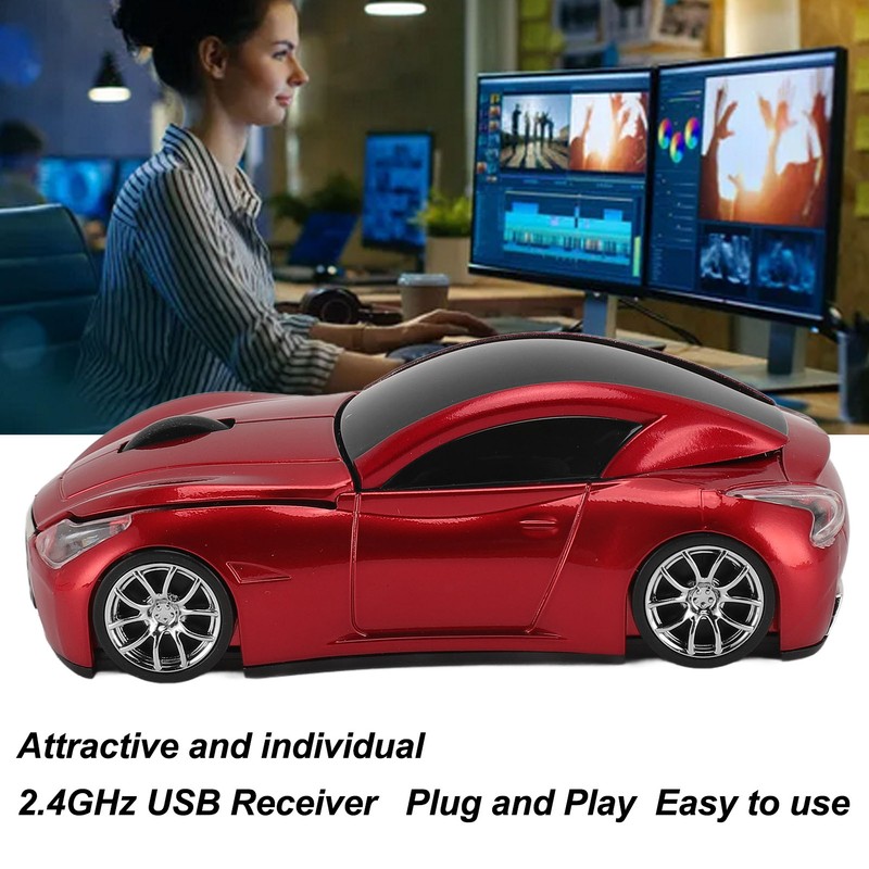 Sport Car Shape Wireless Mouse 1600 DPI Optical Sensor Mice