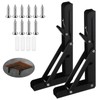 Swpeet 2 Pack 8" Folding Shelf Bracket, Heavy Duty DIY