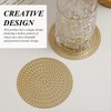 20 Pieces Golden Coasters, Set Slip Insolation, Round Coasters, Plastic