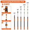 20FT Reach Extendable Ceiling Duster Kit with Squeegee & Cobweb