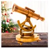 Brass Alidade Decorative Telescope 4" with Base Compass Gifts (5