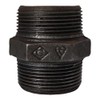 Black Malleable Iron Pipe Fitting, 1-1/2 inch BSP Hexagon Nipple