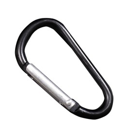 1PCS Carabiner Clip, 3" Aluminum Clips D Ring Shape Carabiner Heavy Duty Carabiner, Key Chain with Ring Keychain Hook Carabiner,Accessory and Keychain Carabiners (Black)