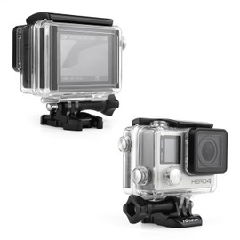 SOONSUN Waterproof Dive Housing for GoPro Hero 3/3+/4 Black Silver – 40M Underwater Case Compatible with BacPac Screen and Battery for Scuba Deep-sea Diving, Snorkeling, and Outdoor Adventures