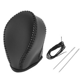 VekAuto 1 Pcs Gear Shift Knob Cover for Kia Soul 2012-2013 Anti-Slip Faux Leather Black Black Stick Shifting Handle Protector