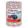 Tesa Crystal Clear Packing Tape 3 Rolls 66 m x