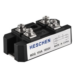 Heschen Single Phase Bridge Rectifier, MDQ-100A, 100A 1600V, Full Wave, 4 Screw Terminals
