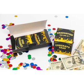 UHADRE Explosion Box for Money with Golden Paper Scraps Graduation, DIY Graduate Explosion Box, Pop Out Money Gift Box(EB02)