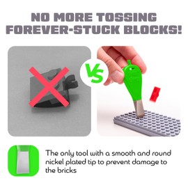 Brick Popper - World's Fastest Separator Tool - Efficient Remover for Kids and Adults - Perfect for Ages 6 and Up - Essential Brick Tool (Lime Green)