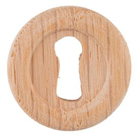 Small Round Red Oak Keyhole Cover | Diameter: 1 1/16" | Wood Keyhole Escutcheon Plate for Cabinet Door, Dresser Drawers, Desk | Antique, Modern Furniture Hardware | KC2-W