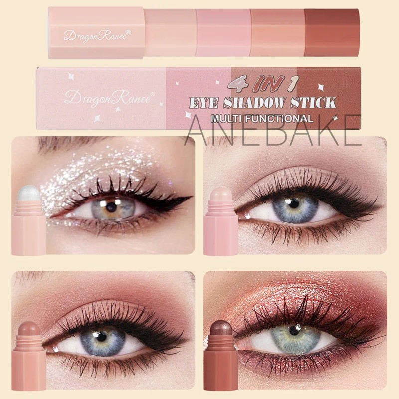 4 En 1 Sombra Para Ojos Varios Tonos,suave De Larga