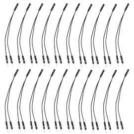 ECSiNG 20Pcs Du-pont Wire 2.54mm Pitch Ribbon Cable Single Female to Dual Male Jumper for PC Motherboard Power Light-Emitting Diode Computer Case Switch Power Reset Buttons