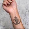 4 x 'Skull with Anchor & Rope' Temporary Tattoos -