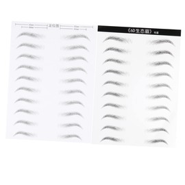 Mikinona 2 Sheets Artificial Eyebrow Patches Hair-like Simulation Eyebrows Waterproof Long-lasting for Women