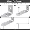 LuckIn 40 Pcs L Bracket Stainless Steel Corner Brace Sets,