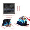 Rocker Switch Panel 4 Gang 12‑24V 5 Pin Blue Light
