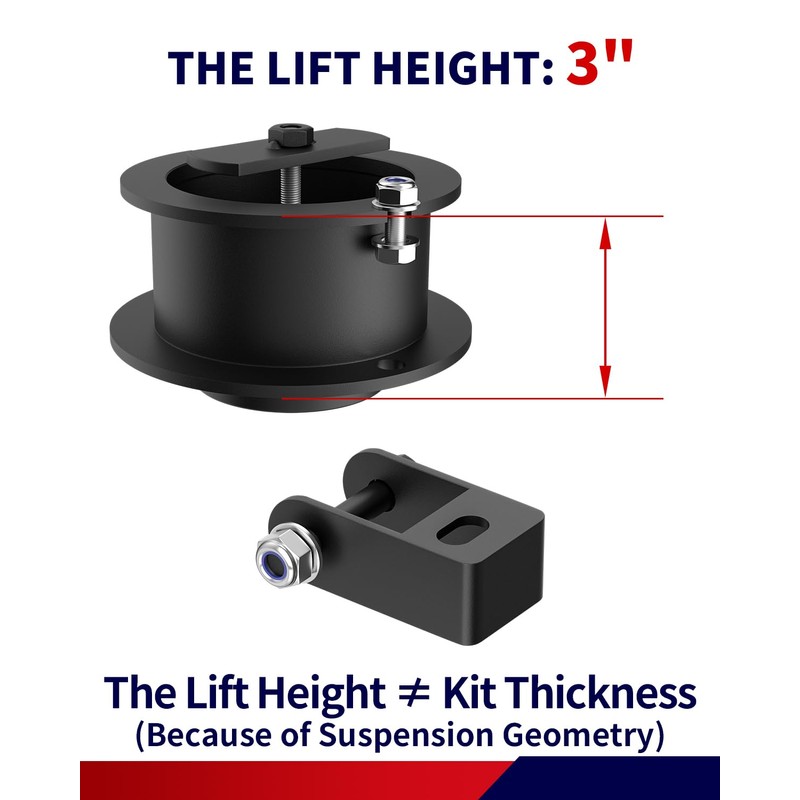 FLYCLE 3'' Front Leveling Kit for 2014-2023 Ram 2500 4WD,
