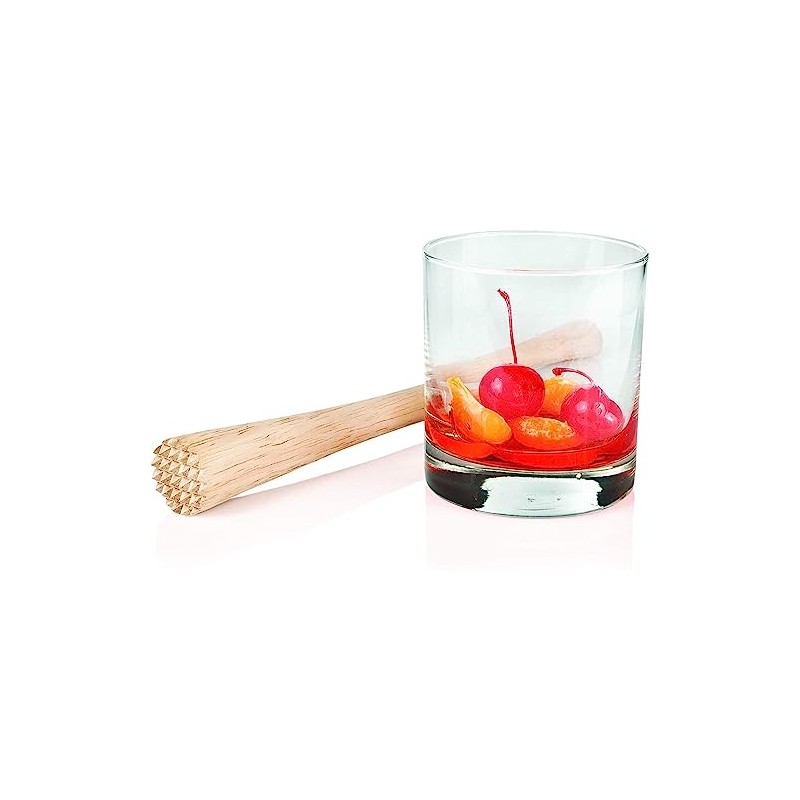 IBLAY Beech Wood 9.5'' Inch Muddler Bar Tools Curve Model,