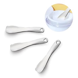 Sibba 3 PCS Facial Spatula Massage Eye Roller Dark Circles Skincare Tool Face Cream Lotion Makeup Stainless Steel Applicator Wand Neck Lines Beauty In