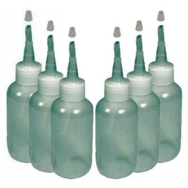 6 Pack of Gold Pan Panning Sniffer Snuffer Bottles  3oz