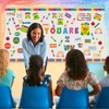 Mooliwe 90 Pcs Crayon Affirmation Station Classroom Bulletin Board Set