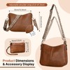 Samlonge Women's Shoulder Bag, Medium Handbag, Crossbody Bag with Wide