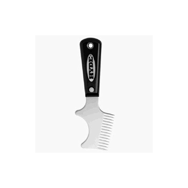HYDE TOOLS 45960 Black/Silver Brush Comb, Original Version, 1