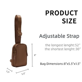 VAKAER Convertible Sling Backpack for Women & Men – Lightweight 3-in-1 Crossbody Daypack with Adjustable Strap, Anti-Theft Pocket, Water-Resistant Small Travel Bag (Caramel)