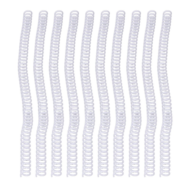100Pcs Spiral Binding Coils Plastic Dia 9.5mm 3/8in 48 Teeth