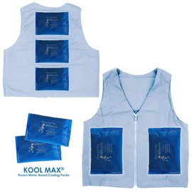 Polar Products Fashion Cooling Vest for Men and Women with Kool Max Packs or Cool58 Phase Change Cooling Packs (Kool Max, Womens-Light Blue, X-Large)