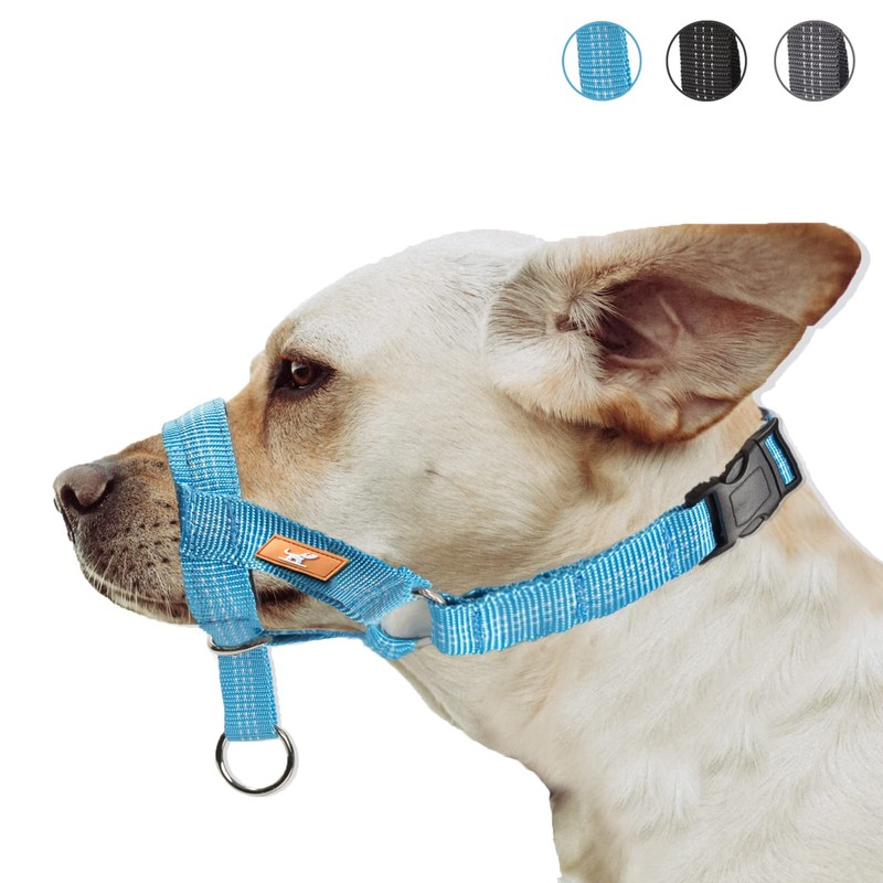 Dog Head Collar with Silk Thread, Soft and Adjustable Head