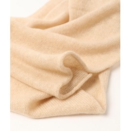 Prettystern XL 100% Cashmere Wool Unisex Loop Scarf Cashmere Round Scarf Knitted Scarf Winter Round Neckerchief Women Men Tube Scarf, beige