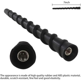 Gxcdizx Universal Car Radio Rubber Antenna,Mast 7 inch AM/FM Roof Top or Side Mount Vehicle Antennae, Replacement Widely Compatible