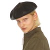 UNDERCONTROL Black Faux Leather Classic Adjustable Baseball Cap Made in