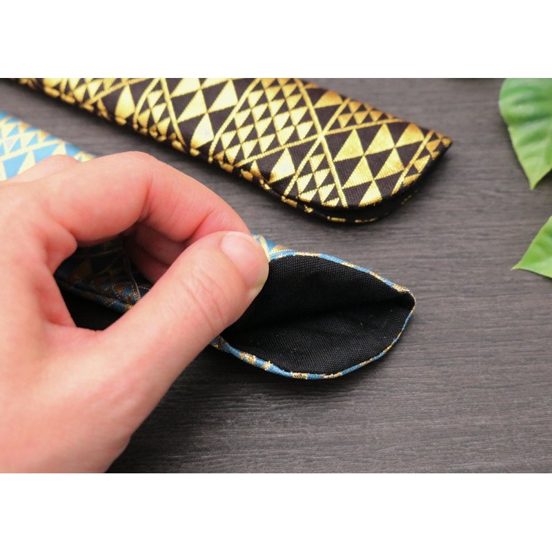 Matsumi Kogei Folding Fan Holder, 9.3 inches (23.5 cm), Gold