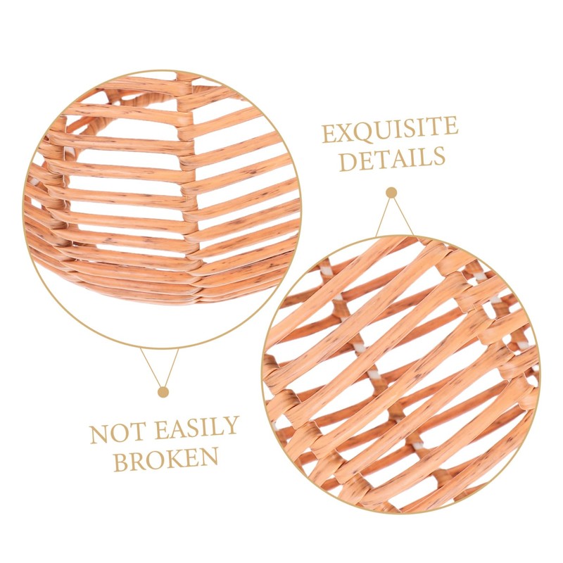 CAXUSD Floor Lamp Rattan Shade Plastic Wicker Ceiling Light Retro