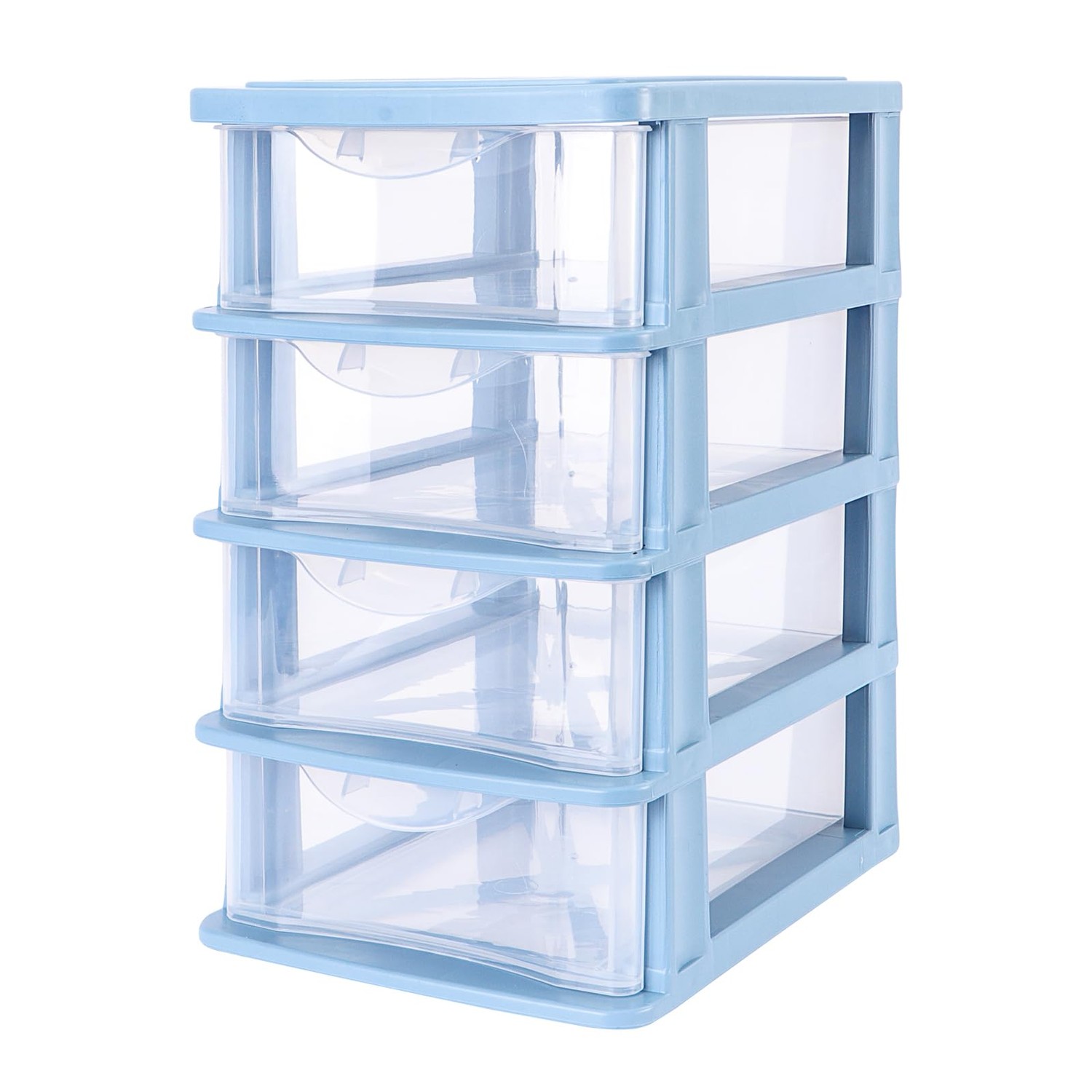 DOITOOL 4 Drawer Box Desktop File Holder Transparent Shelf Storage Box ...