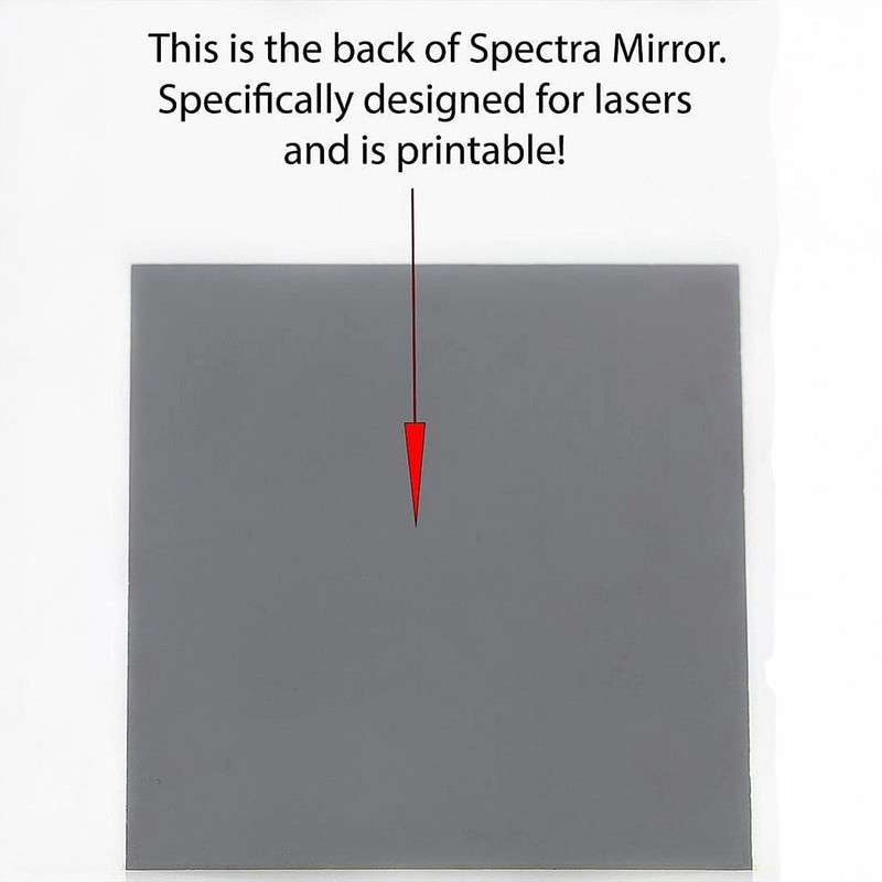 Spectra Mirror 24" x 24" (1/16") Silver Acrylic Mirror Sheet.