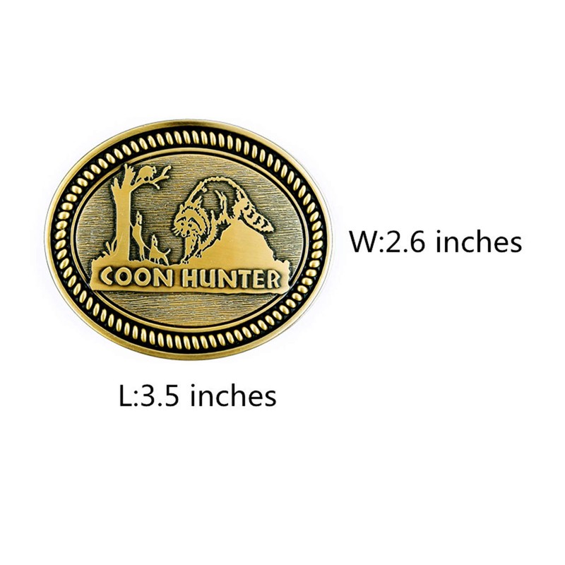 Coon Hunter Animal Design Cowboy Belt buckle
