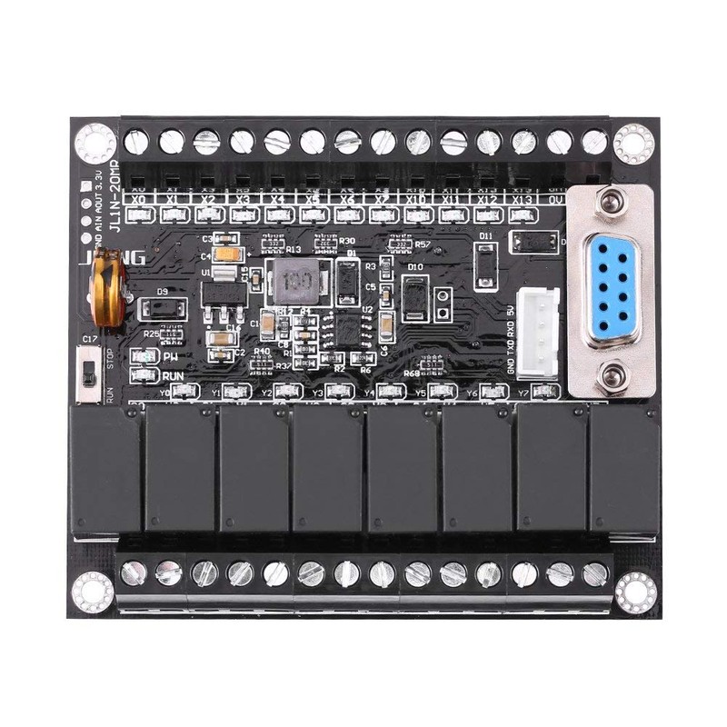 PLC Industrial Control Board, DC 24V PLC Regulator FX1N-20MR Industrial