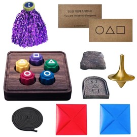 Ayizhiniu 15pcs Traditional Korean Gonggi Game, Korean Gongi Game, Gonggi Jack Stone Pebbles Set, Korean Gongi Mahjong Stones Game, Applies to Activity Games for the Whole Family