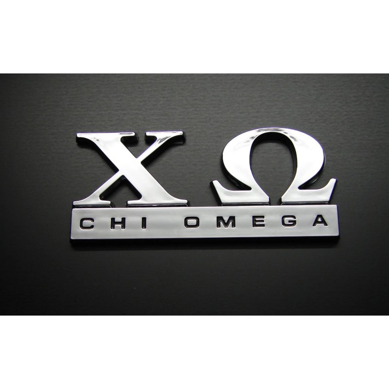 DIGIART INTERNATIONAL CHI OMEGA CAR EMBLEM STICKER LOGO BADGE DECAL