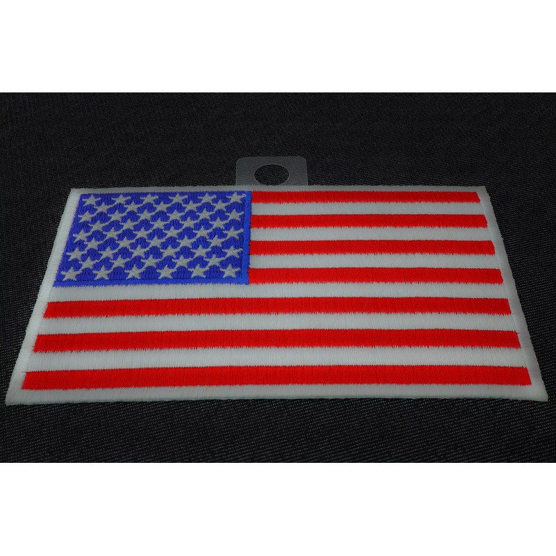 Ivamis American Flag Patch with White Borders- 5x3 inch -