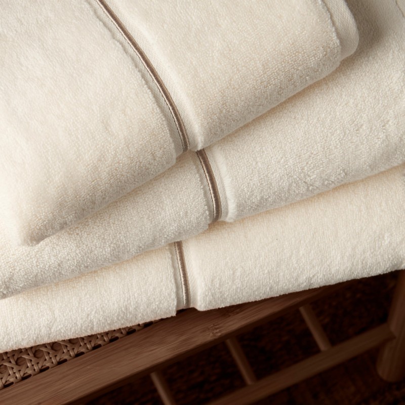 Bianca Zero Twist Badetuch, Satinstich, Baumwolle, 70 x 120 cm,