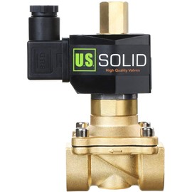 U.S. Solid 3/4 Inch G 220 V AC Brass Solenoid Valve Semi Direct for Water Air Gas Oil NO Powerless Open
