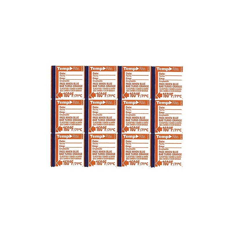 Taylor 8751 TempRite 160°F Dishwasher Test Labels - 24 /