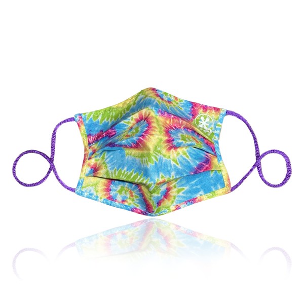 JaxMask® | Girls Colorful Tie Dye Pleated Cloth Face Mask